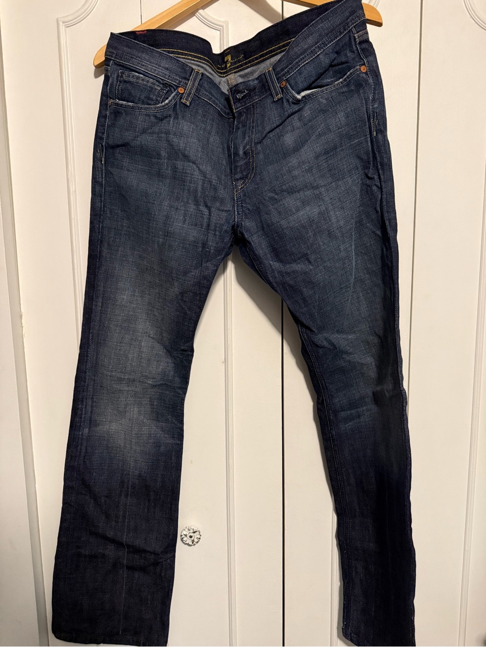 7 For All Mankind Men’s Indigo Slim Straight Jeans